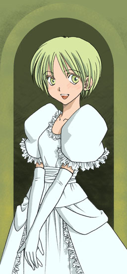 ���[�l���܂̃h���X�𒅂��O����